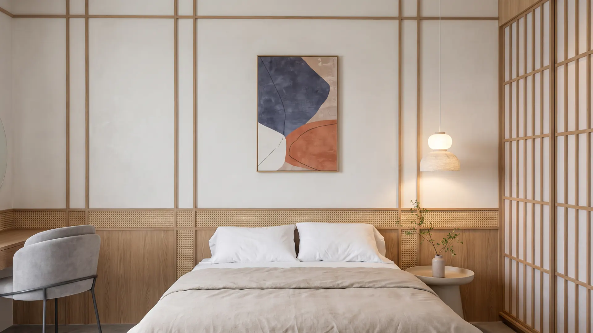 Bedroom with reading chair