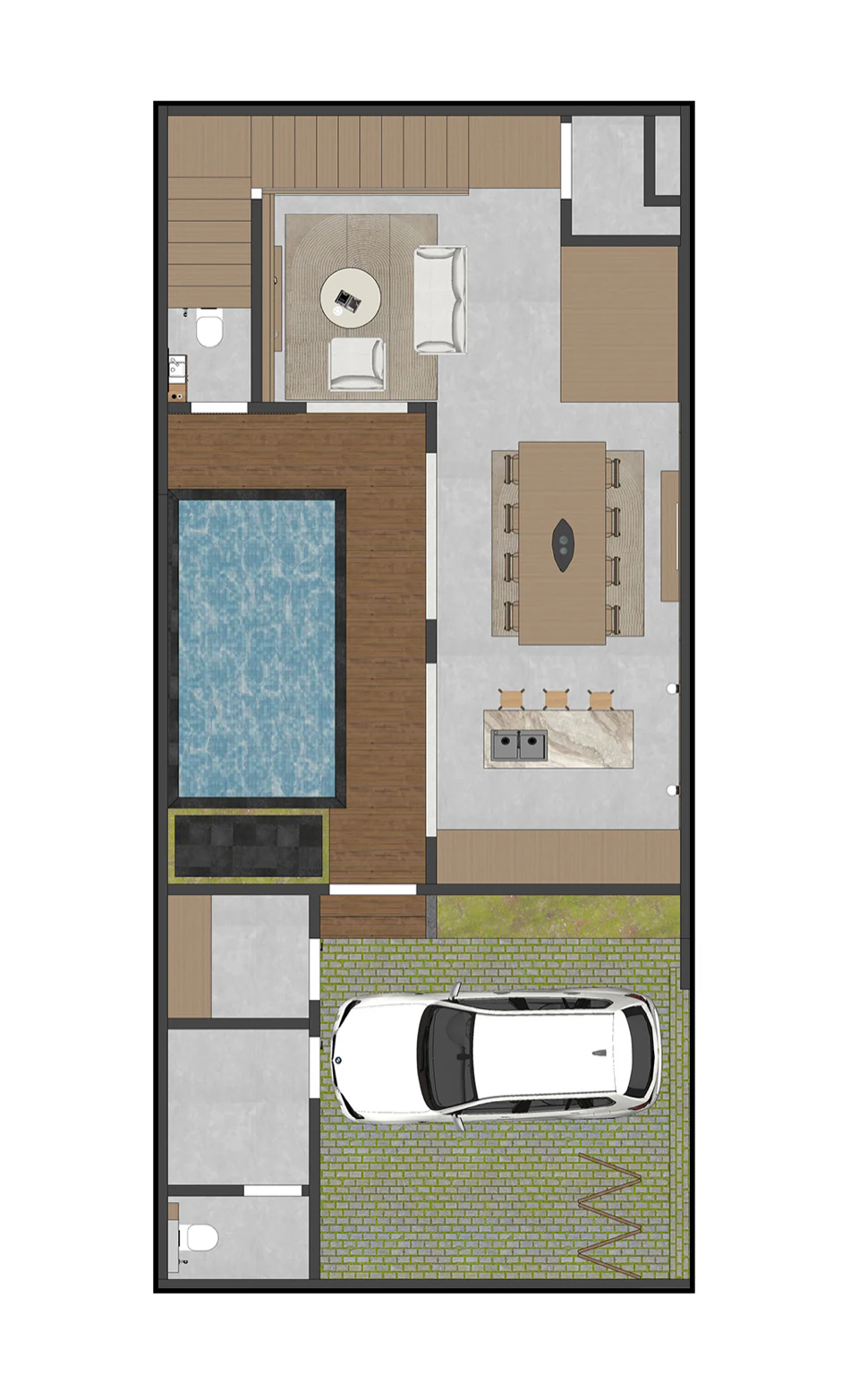 Floor plan of SANUREI Villa 5, first floor.